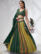 Load image into Gallery viewer, Royal Green Chiffon Lehenga Choli Set with Exquisite Sequin Embroidery &amp; Threadwork ClothsVilla