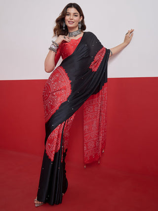 Ruhika Mirror Work Semi Modal Saree for Wedding & Party Wear ClothsVilla
