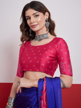 Ruhika Mirror Work Semi Modal Saree for Wedding & Party Wear ClothsVilla