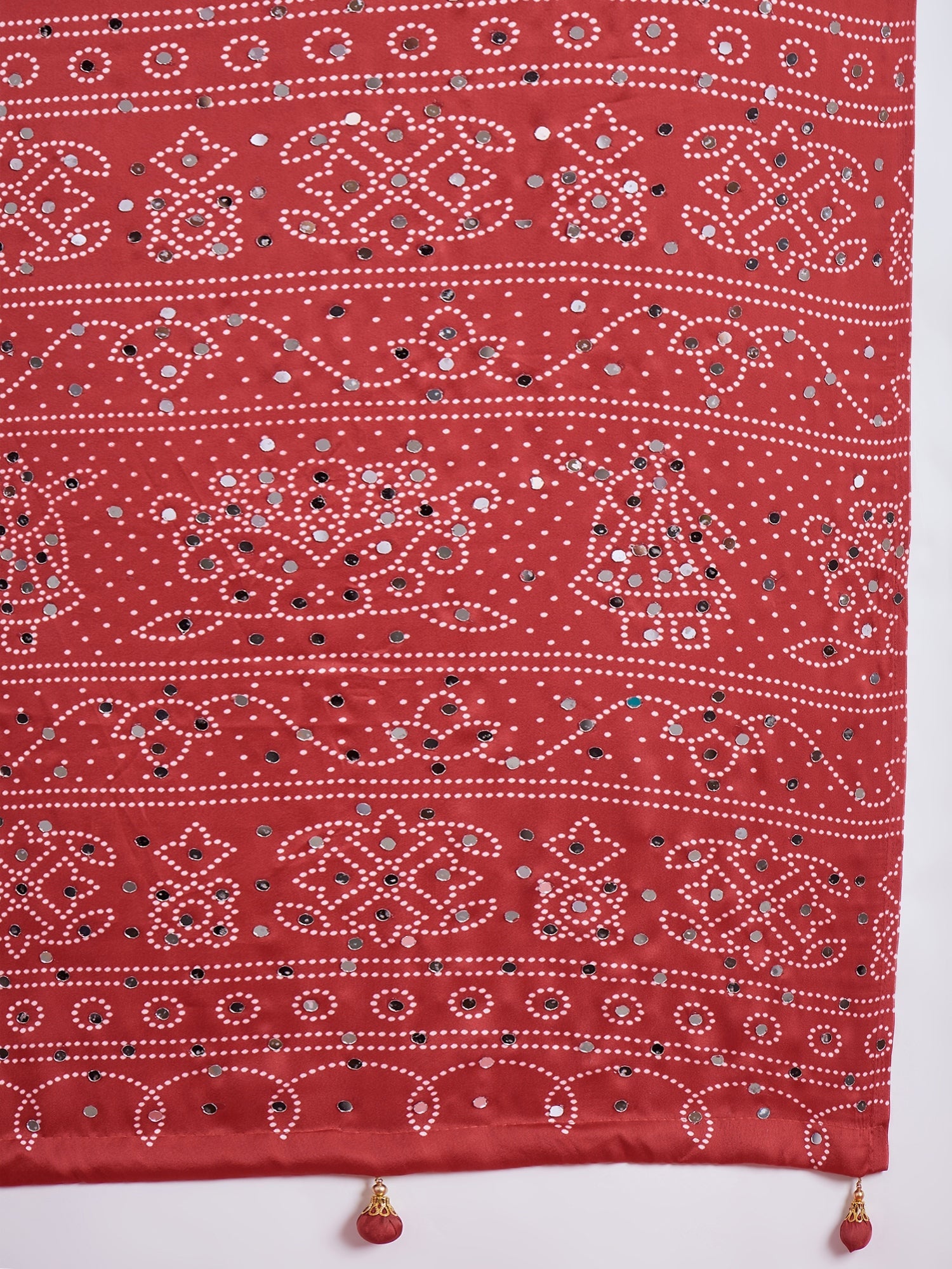 Ruhika Mirror Work Semi Modal Saree for Wedding & Party Wear ClothsVilla