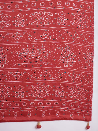 Ruhika Mirror Work Semi Modal Saree for Wedding & Party Wear ClothsVilla