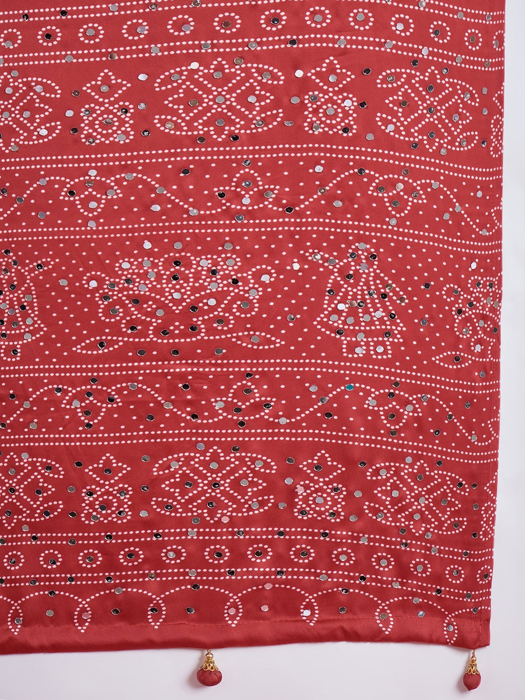 Ruhika Mirror Work Semi Modal Saree for Wedding & Party Wear ClothsVilla
