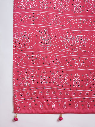 Ruhika Mirror Work Semi Modal Saree for Wedding & Party Wear ClothsVilla