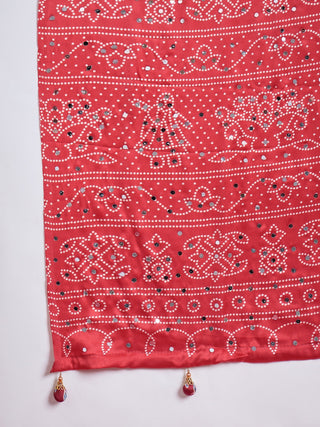 Ruhika Mirror Work Semi Modal Saree for Wedding & Party Wear ClothsVilla