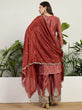 Load image into Gallery viewer, Rust Chinon Palazzo Set with Dupatta ClothsVilla