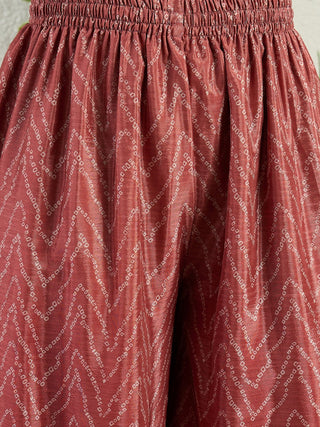 Rust Chinon Palazzo Set with Dupatta ClothsVilla