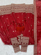 Load image into Gallery viewer, Rust Luxury Heavy Pure Crunchy Silk Anarkali Gown Set – Exquisite Zari &amp; Sequins Embroidery, Handwork Beads Dupatta, Fully Stitched Ready-to-Wear ClothsVilla