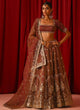 Load image into Gallery viewer, Rust Orange Fandy Silk Lehenga Choli ClothsVilla