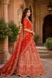 Load image into Gallery viewer, Rust Orange Royal Silk Bridal Lehenga ClothsVilla