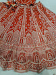Load image into Gallery viewer, Rust Orange Royal Silk Bridal Lehenga ClothsVilla