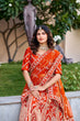 Load image into Gallery viewer, Rust Orange Royal Silk Bridal Lehenga ClothsVilla