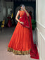 Rust Rayon Lehenga Choli Clothsvilla