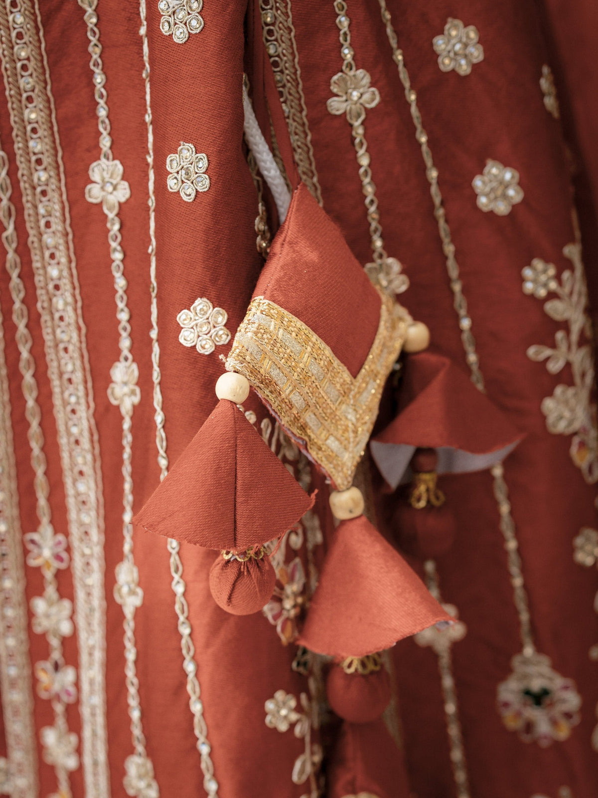 Rust Silk Bridal Lehenga Choli ClothsVilla