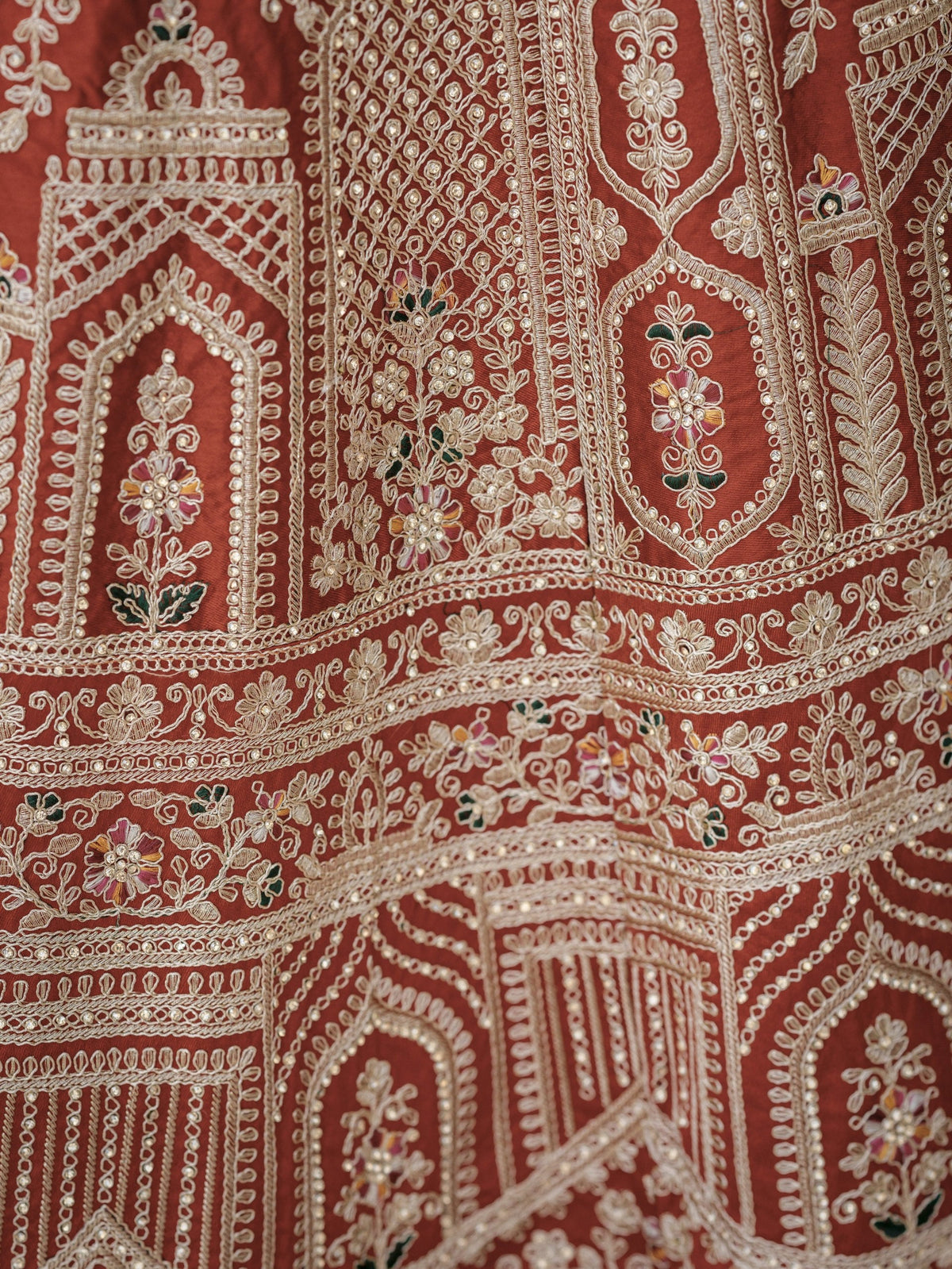 Rust Silk Bridal Lehenga Choli ClothsVilla