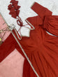 Load image into Gallery viewer, Rust Silk Chanderi Anarkali Gown ClothsVilla