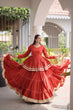 Load image into Gallery viewer, Rust Traditional Cora Cotton Lehenga Set ClothsVilla
