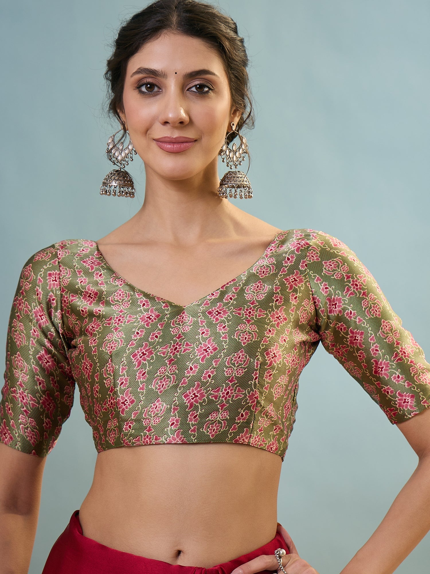 Saanvika Premium Semi Modal Saree for Festive Wear ClothsVilla