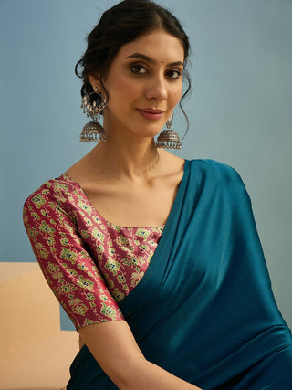 Saanvika Premium Semi Modal Saree for Festive Wear ClothsVilla