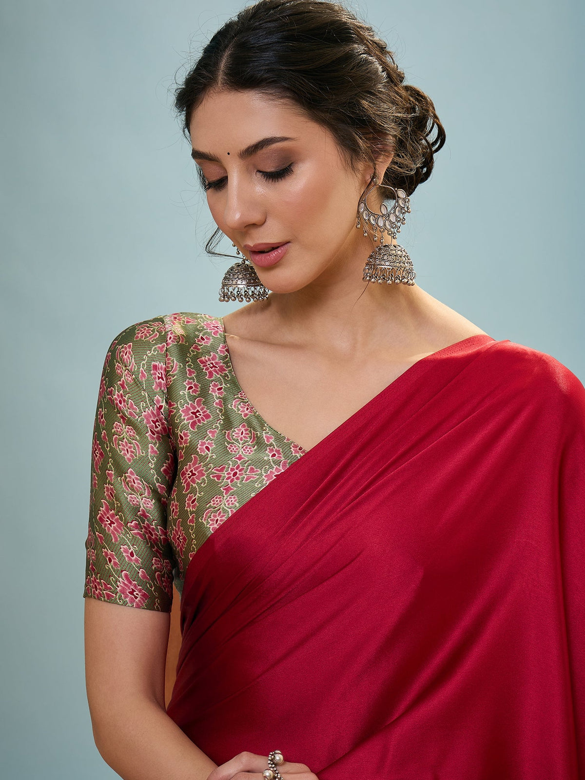 Saanvika Premium Semi Modal Saree for Festive Wear ClothsVilla