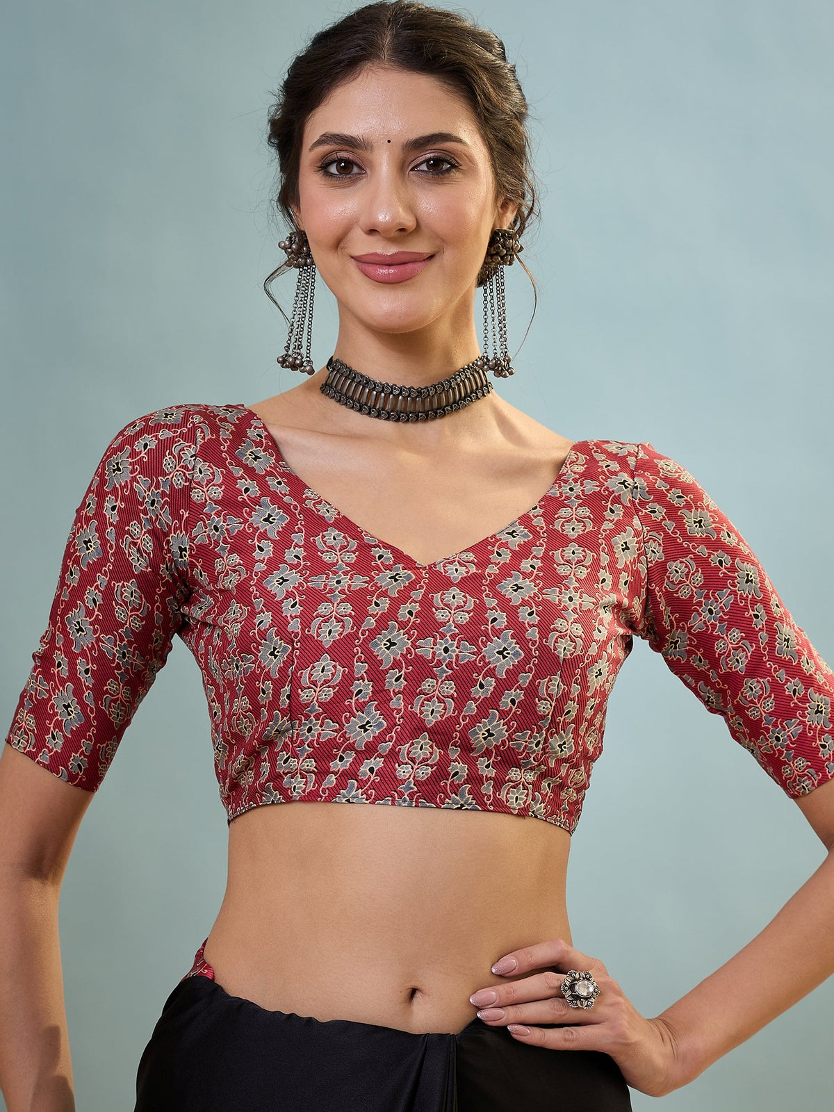 Saanvika Premium Semi Modal Saree for Festive Wear ClothsVilla