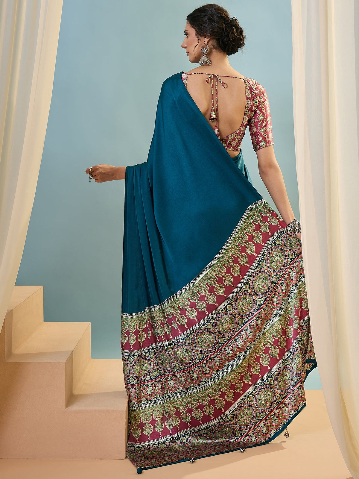 Saanvika Premium Semi Modal Saree for Festive Wear ClothsVilla