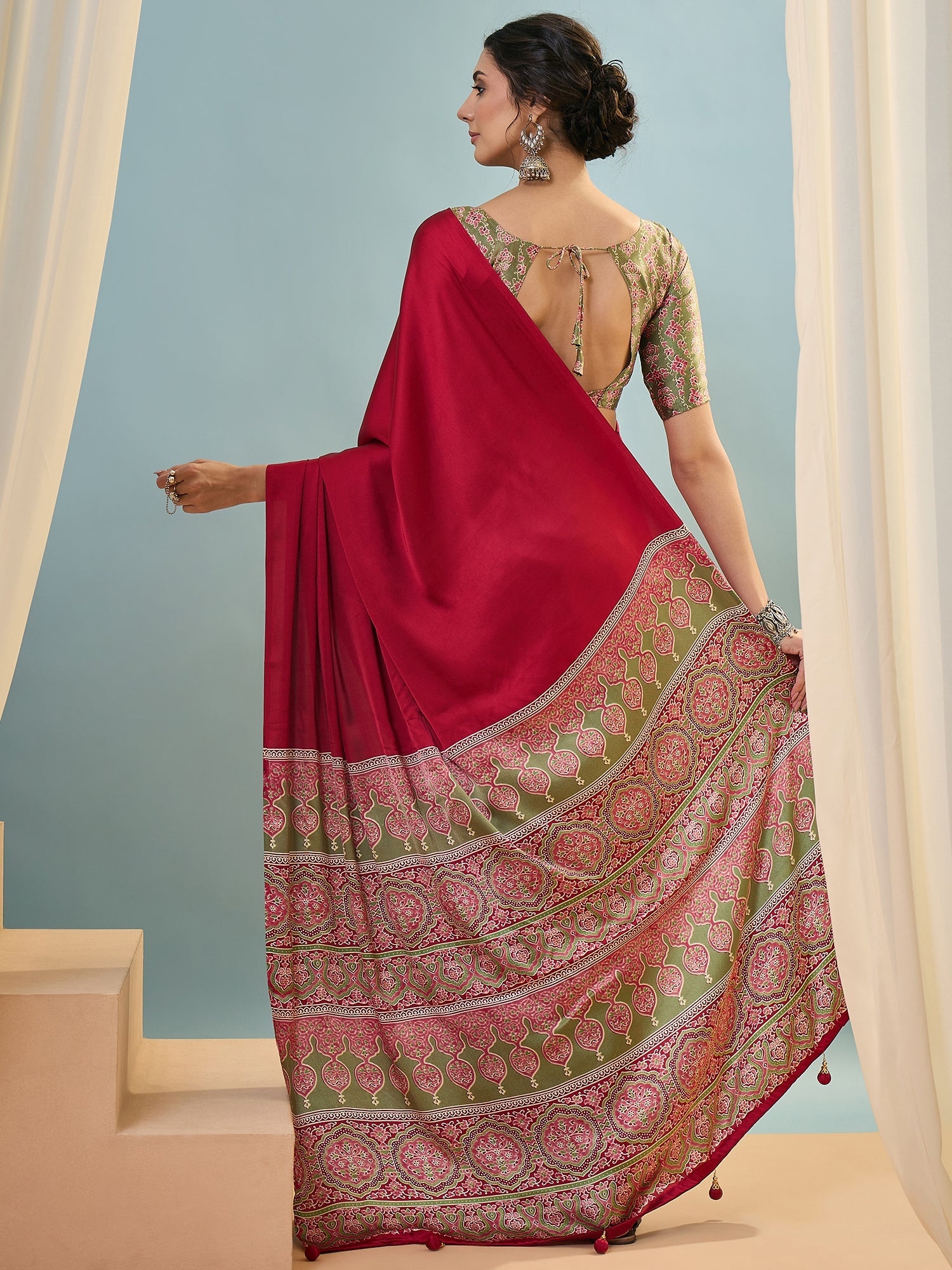Saanvika Premium Semi Modal Saree for Festive Wear ClothsVilla