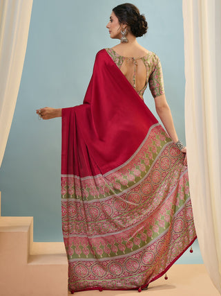 Saanvika Premium Semi Modal Saree for Festive Wear ClothsVilla