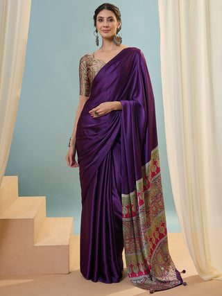 Saanvika Premium Semi Modal Saree for Festive Wear ClothsVilla