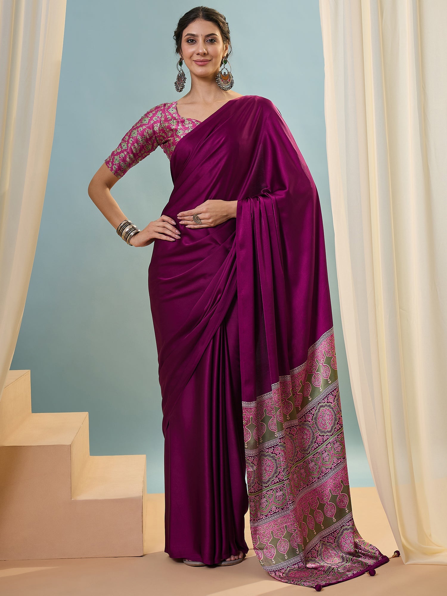 Saanvika Premium Semi Modal Saree for Festive Wear ClothsVilla