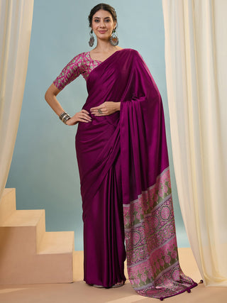 Saanvika Premium Semi Modal Saree for Festive Wear ClothsVilla