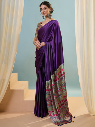 Saanvika Premium Semi Modal Saree for Festive Wear ClothsVilla