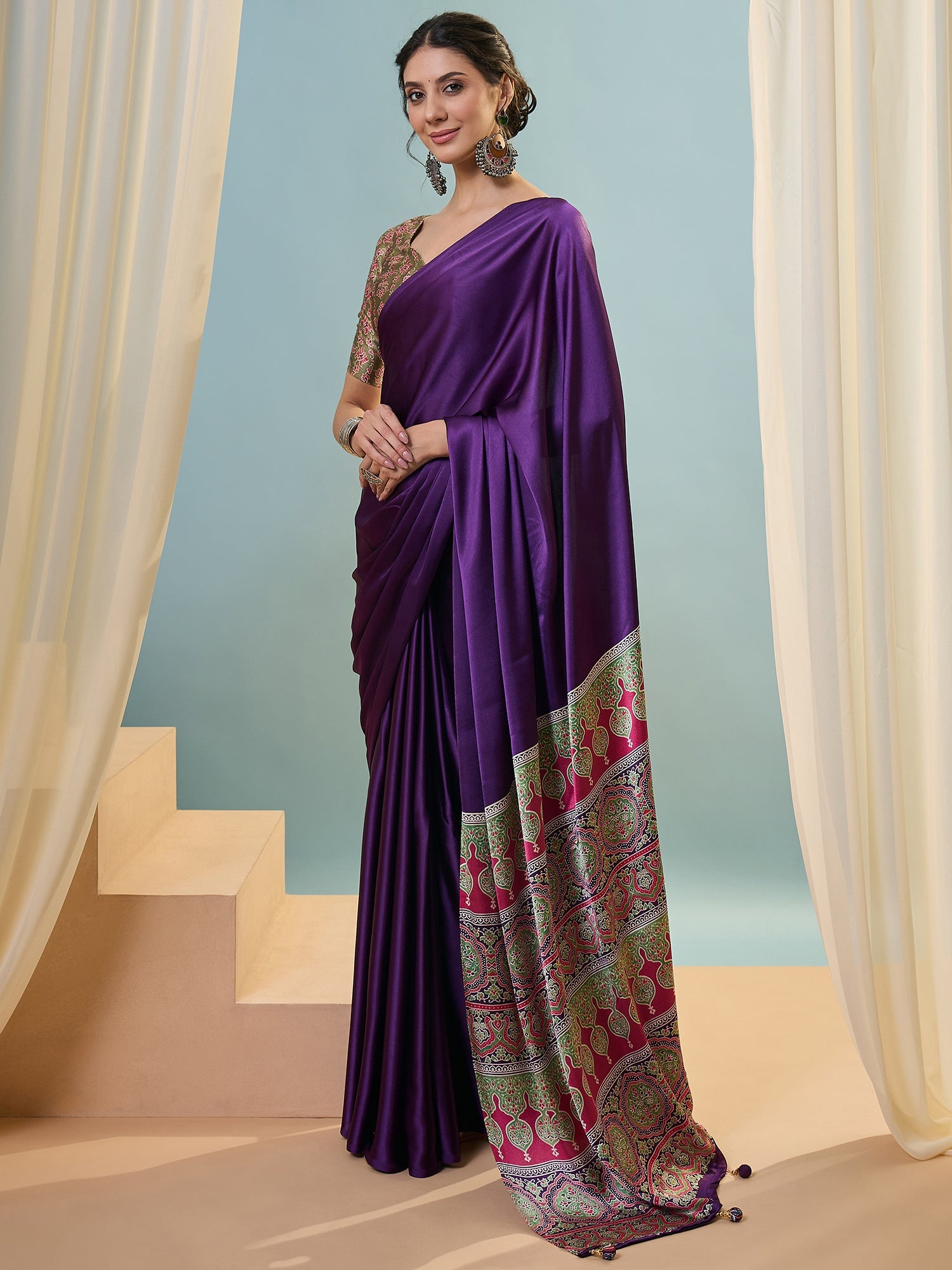 Saanvika Premium Semi Modal Saree for Festive Wear ClothsVilla