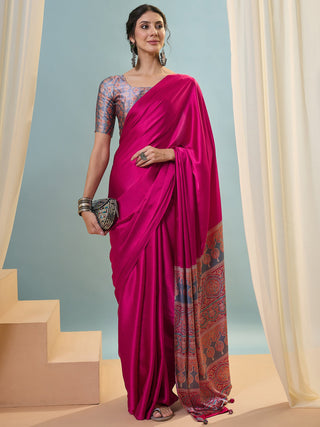 Saanvika Premium Semi Modal Saree for Festive Wear ClothsVilla