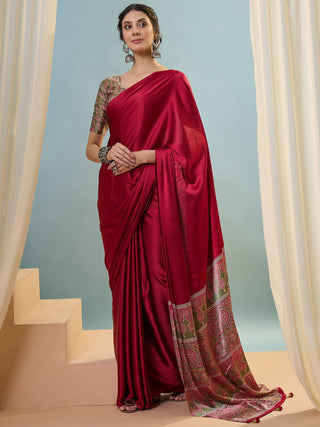 Saanvika Premium Semi Modal Saree for Festive Wear ClothsVilla