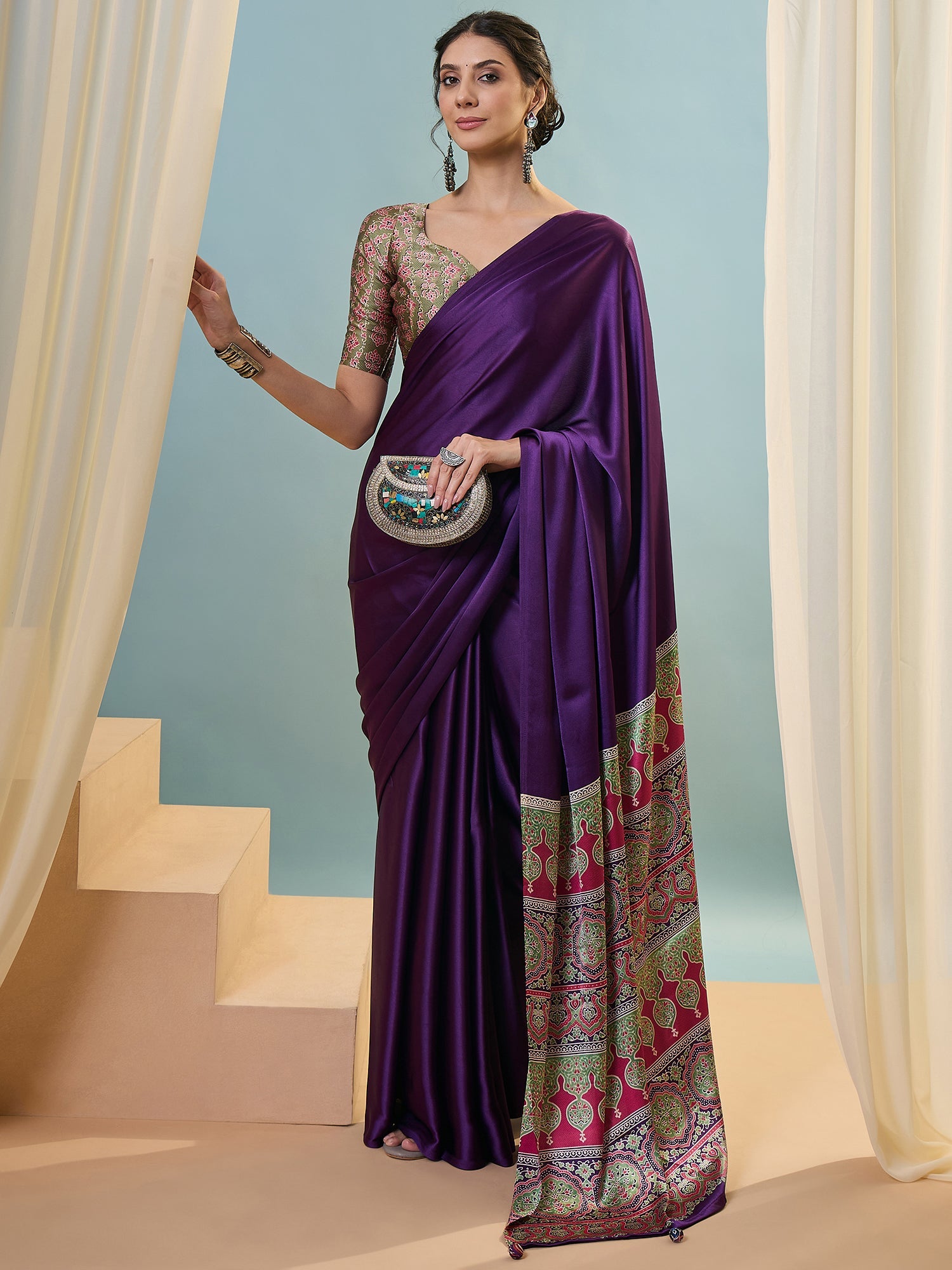 Saanvika Premium Semi Modal Saree for Festive Wear ClothsVilla
