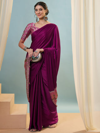 Saanvika Premium Semi Modal Saree for Festive Wear ClothsVilla