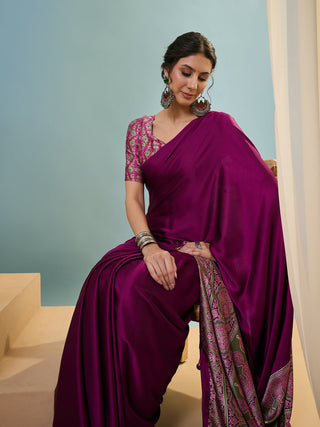 Saanvika Premium Semi Modal Saree for Festive Wear ClothsVilla