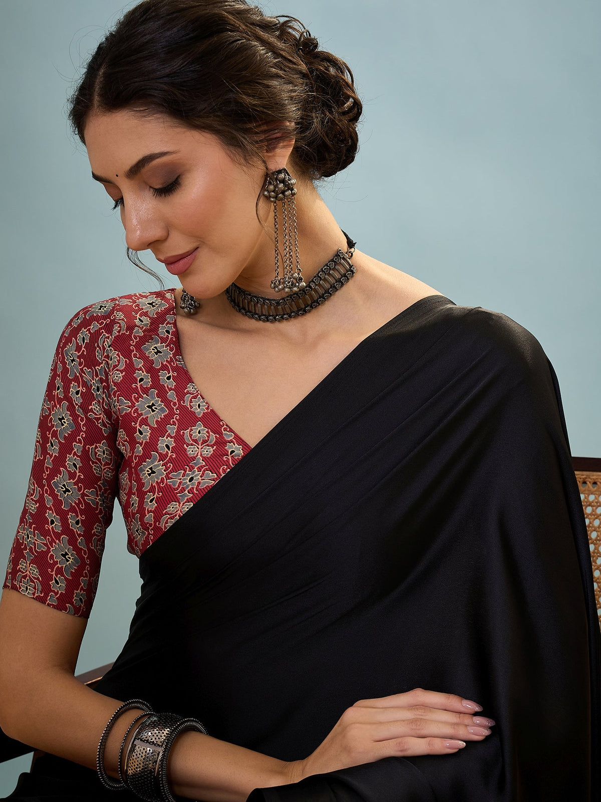 Saanvika Premium Semi Modal Saree for Festive Wear ClothsVilla