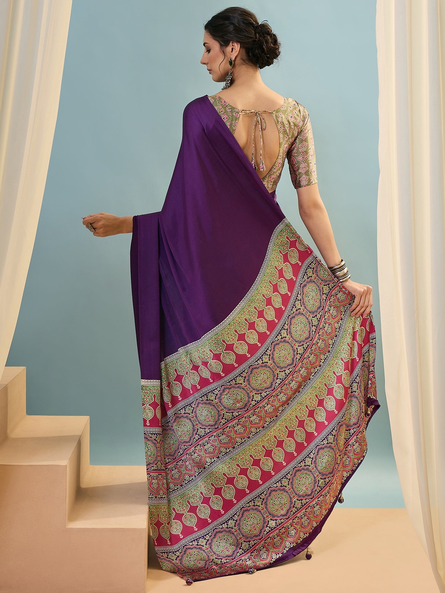 Saanvika Premium Semi Modal Saree for Festive Wear ClothsVilla