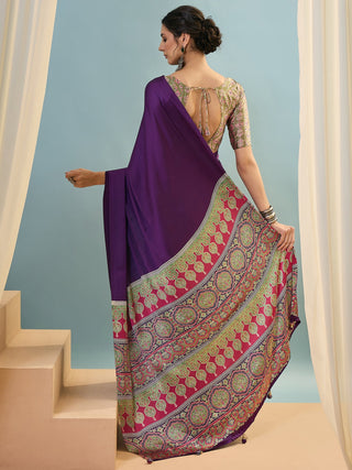 Saanvika Premium Semi Modal Saree for Festive Wear ClothsVilla