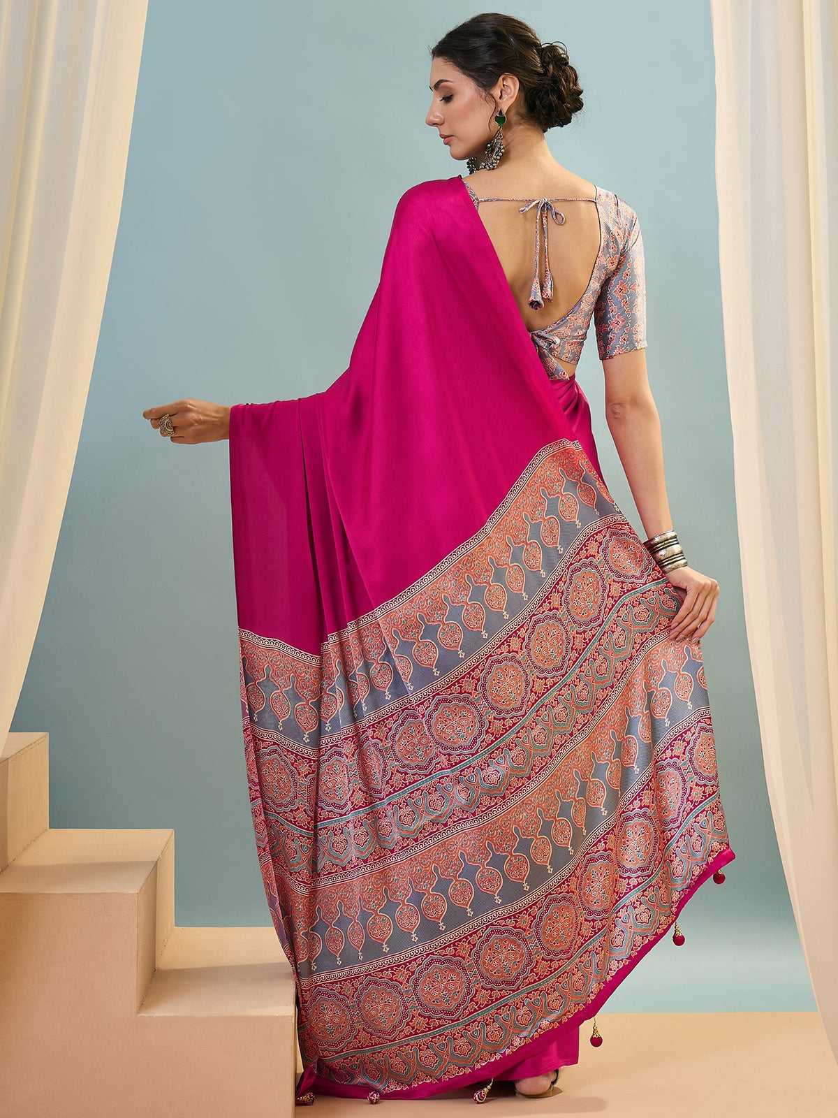 Saanvika Premium Semi Modal Saree for Festive Wear ClothsVilla