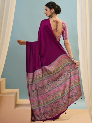 Saanvika Premium Semi Modal Saree for Festive Wear ClothsVilla