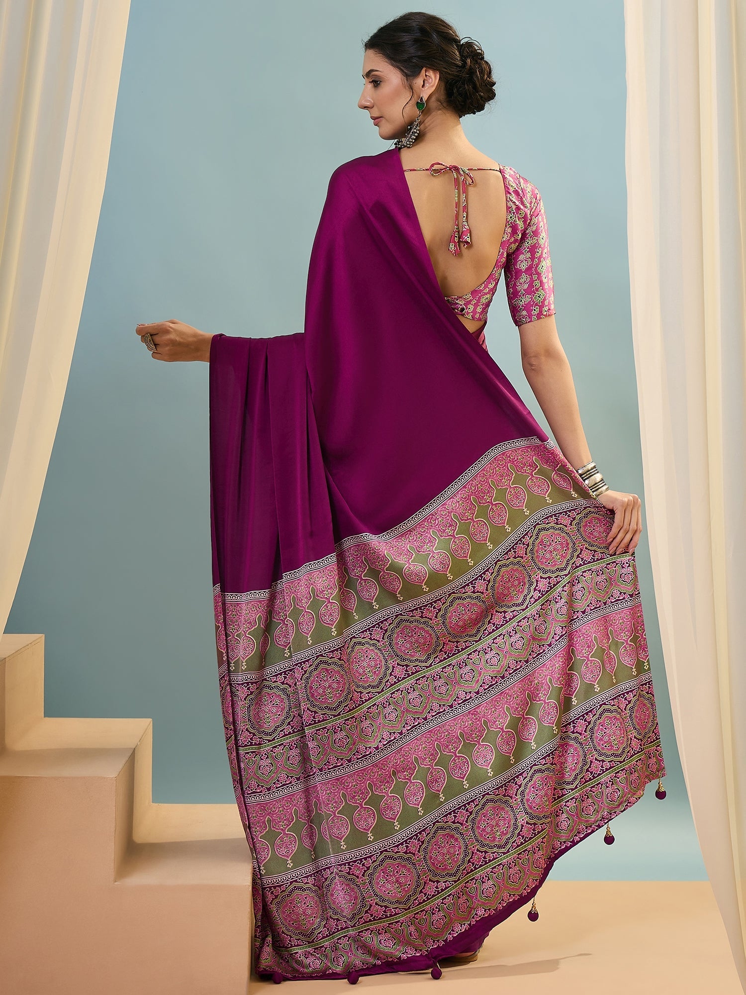 Saanvika Premium Semi Modal Saree for Festive Wear ClothsVilla
