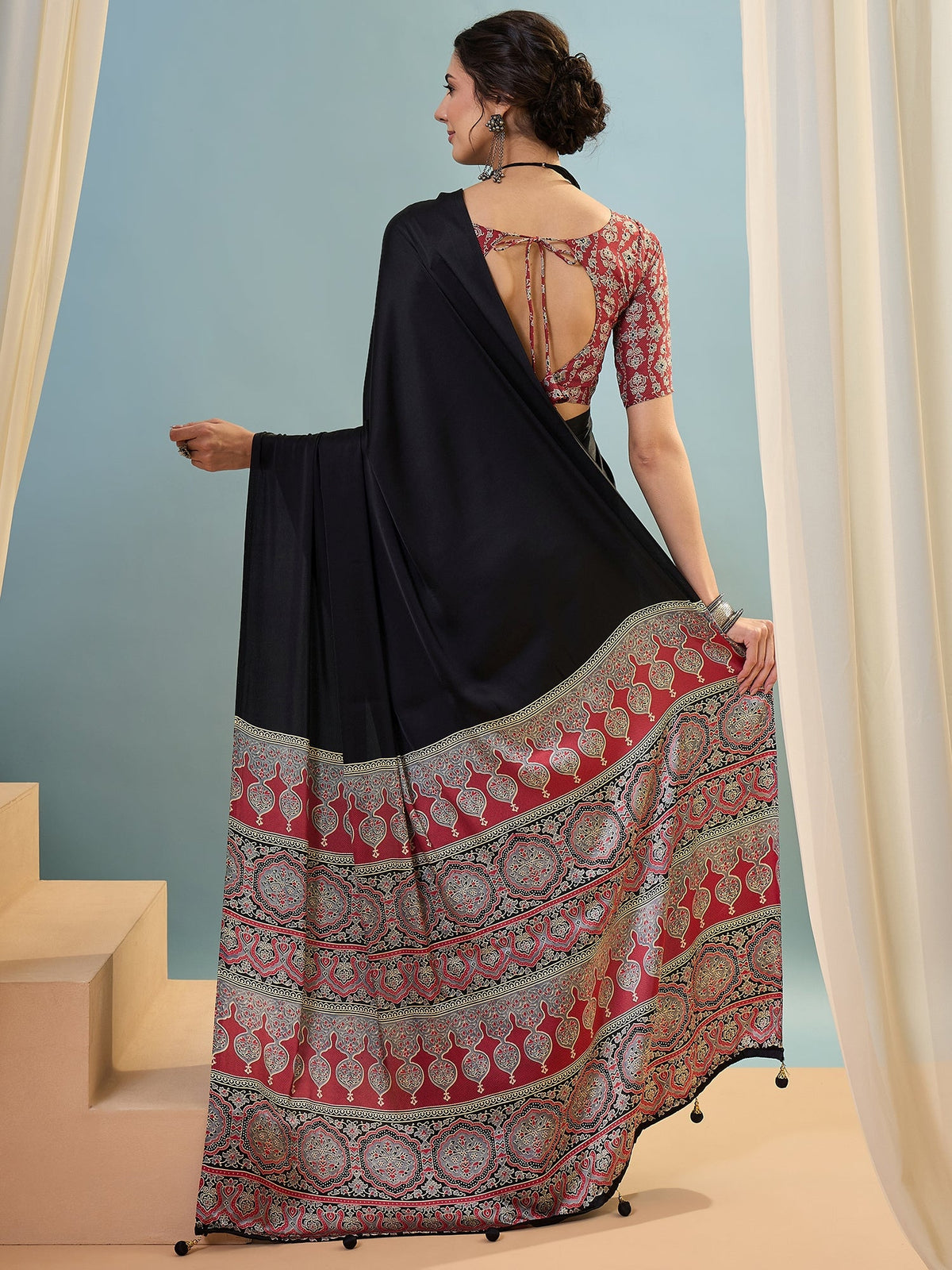 Saanvika Premium Semi Modal Saree for Festive Wear ClothsVilla