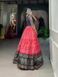 Load image into Gallery viewer, Salmon Pink Dola Silk Printed Gown with Zari Border ClothsVilla