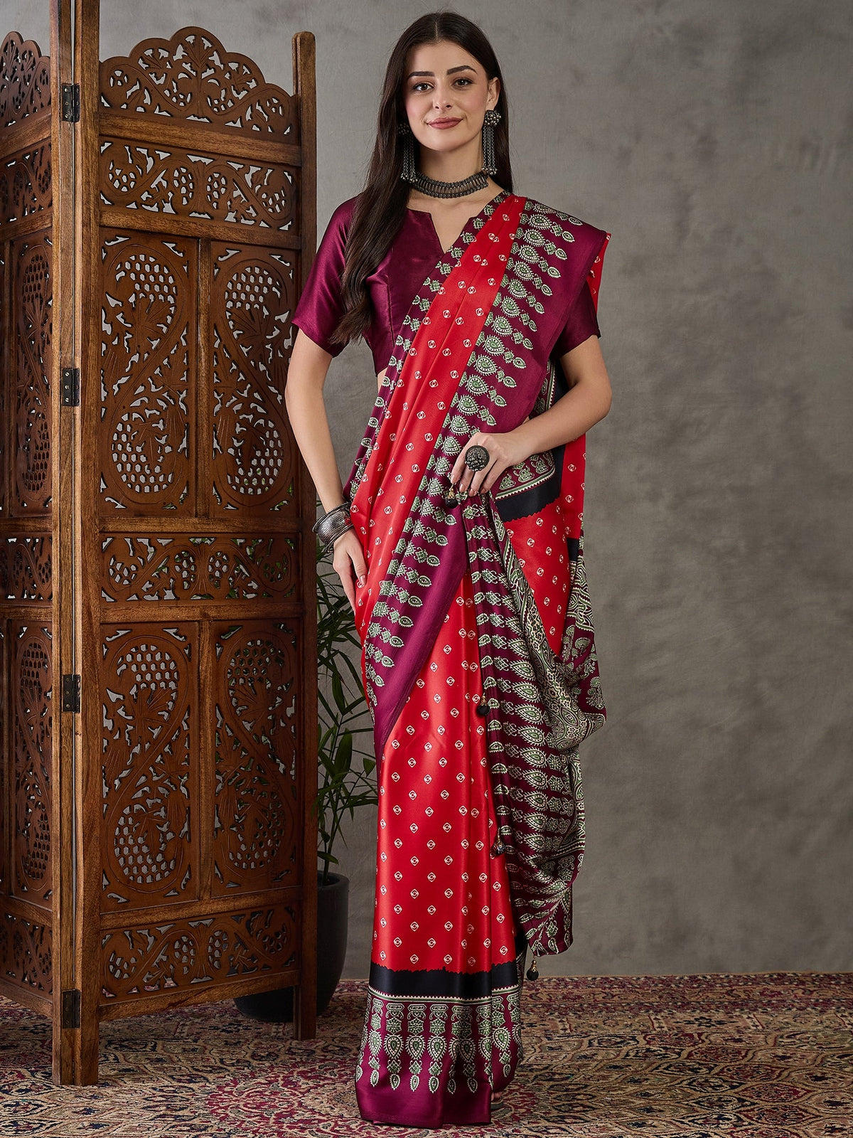 Samyra Lightweight Semi Modal Saree for Festive Occasions ClothsVilla