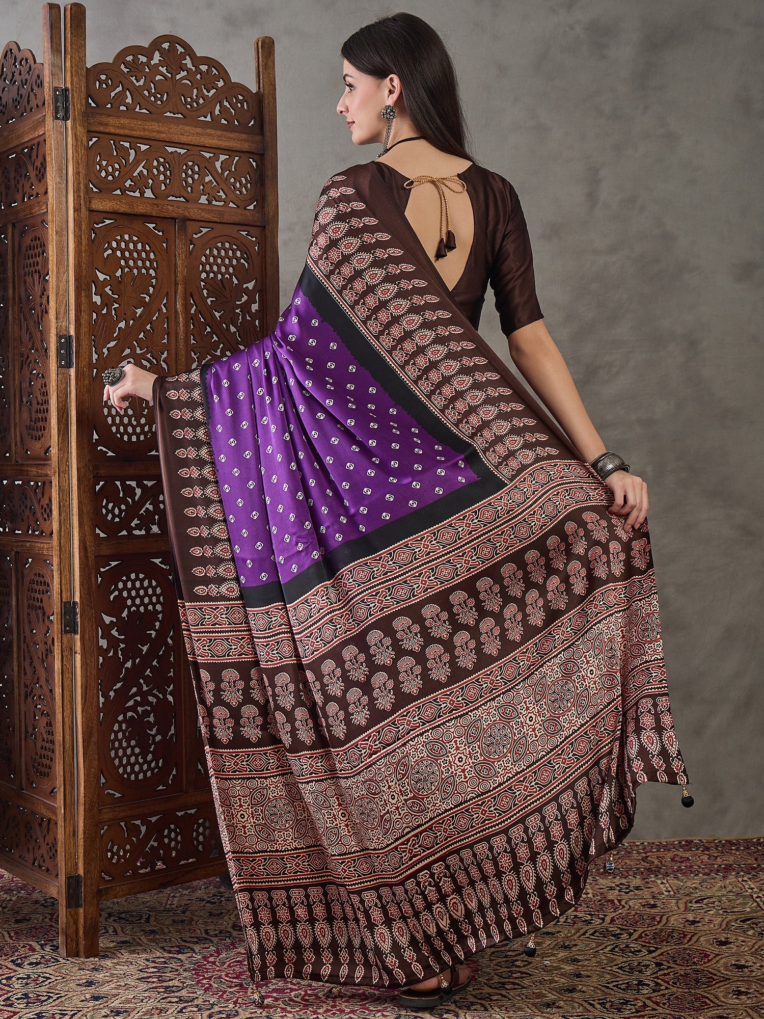Samyra Lightweight Semi Modal Saree for Festive Occasions ClothsVilla