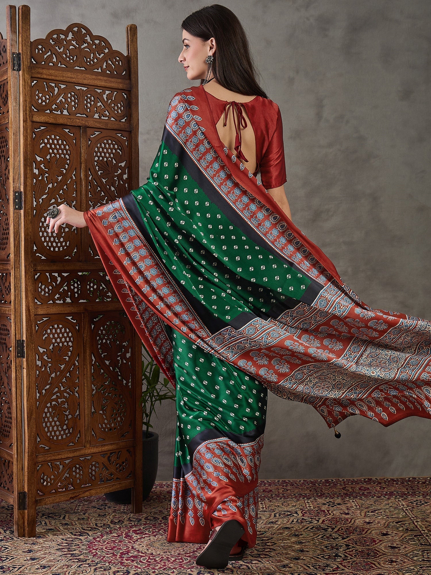 Samyra Lightweight Semi Modal Saree for Festive Occasions ClothsVilla