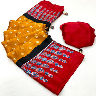Samyra Lightweight Semi Modal Saree for Festive Occasions ClothsVilla