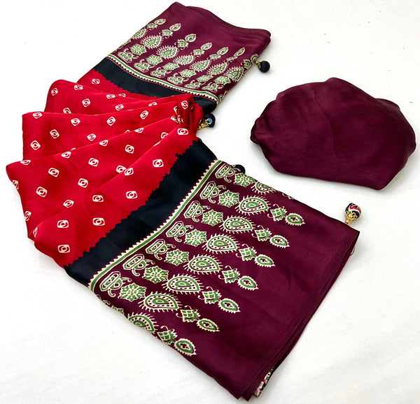 Samyra Lightweight Semi Modal Saree for Festive Occasions ClothsVilla